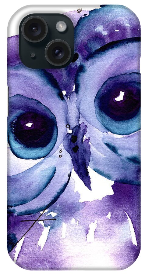 Owl Art iPhone Case featuring the painting Little Boy Blue by Dawn Derman