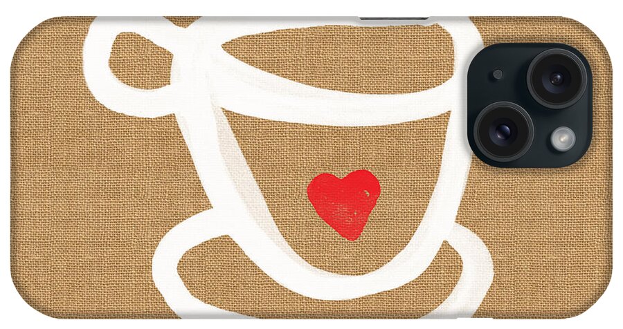 Teacup iPhone Case featuring the painting Little Cup of Love by Linda Woods