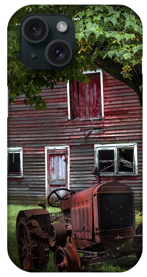Appalachia iPhone Case featuring the photograph Little Red Tractor by Debra and Dave Vanderlaan