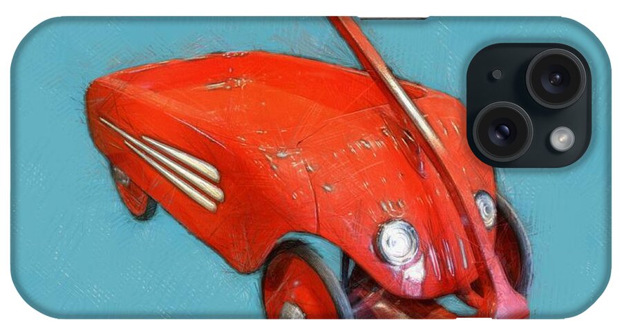 Wagon iPhone Case featuring the photograph Little Red Wagon by Michelle Calkins