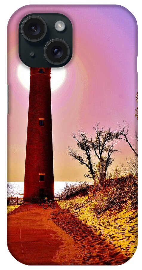 Little Sable iPhone Case featuring the photograph Little Sable Point Lighthouse by Daniel Thompson