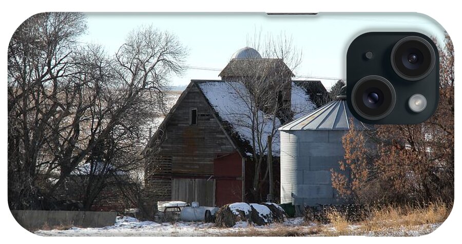 Barns iPhone Case featuring the photograph Little Snow by Yumi Johnson