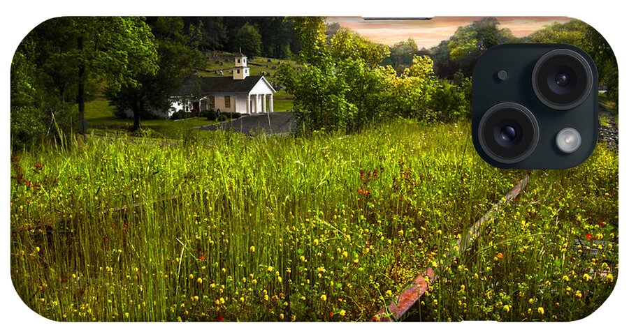 Appalachia iPhone Case featuring the photograph Little White Church by Debra and Dave Vanderlaan