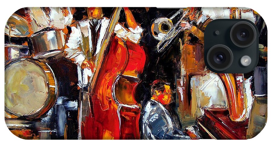 Jazz iPhone Case featuring the painting Living Jazz by Debra Hurd