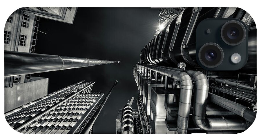 Directly Below iPhone Case featuring the photograph Lloyds And Willis Building by Vulture Labs