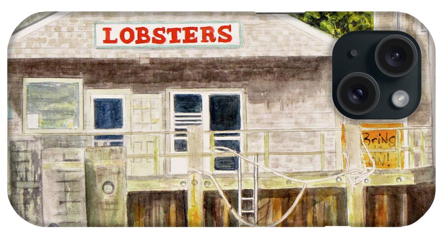 Lobster Shack iPhone Case featuring the painting Lobster Shack by Carol Flagg