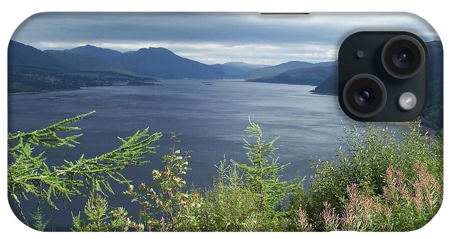 Blue iPhone Case featuring the photograph Loch Carron by Constance Drescher
