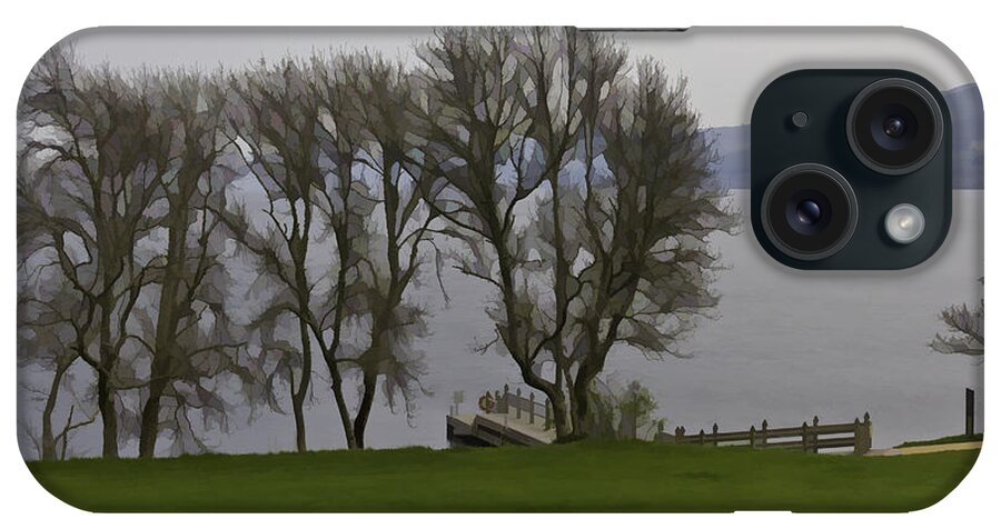 Boat Jetty iPhone Case featuring the digital art Loch Ness and boat jetty next to Urquhart Castle by Ashish Agarwal