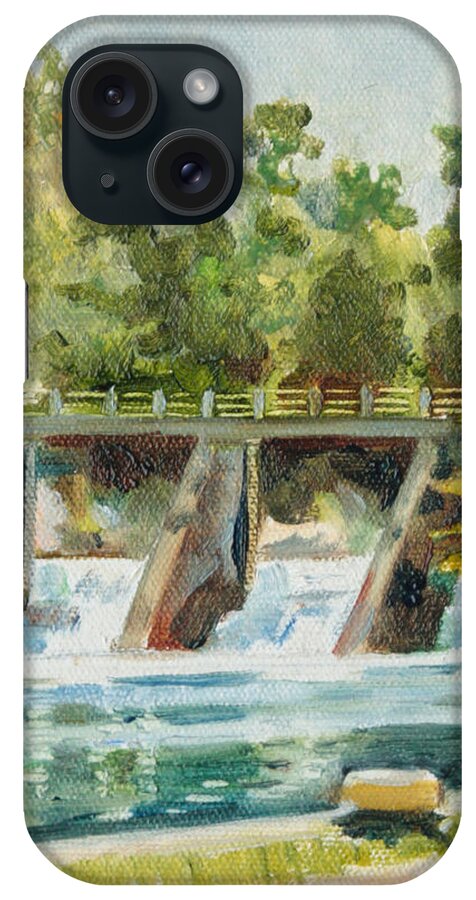 Landscape iPhone Case featuring the painting Lock 2 Raceway by Sarah Lynch