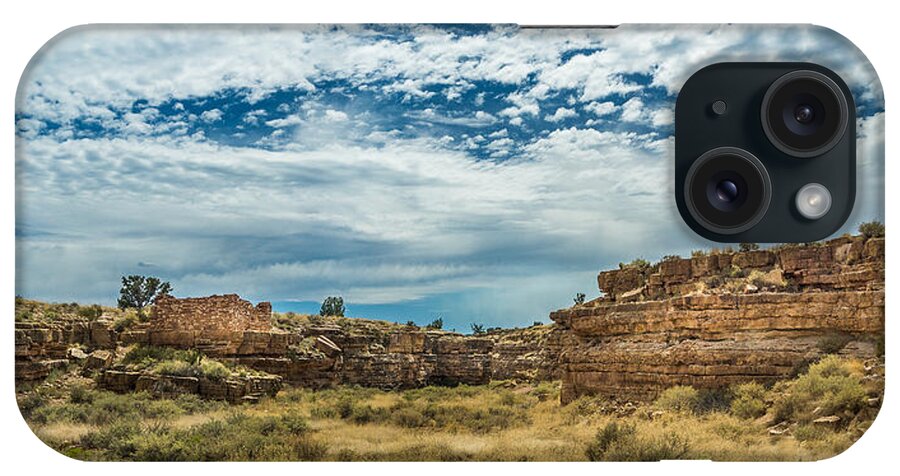 Flagstaff iPhone Case featuring the photograph Lomaki Pueblo in Box Canyon by Chris Bordeleau