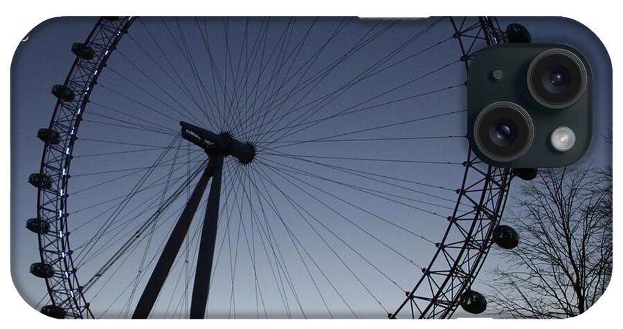London iPhone Case featuring the photograph London Eye and New Moon by Jeremy Hayden