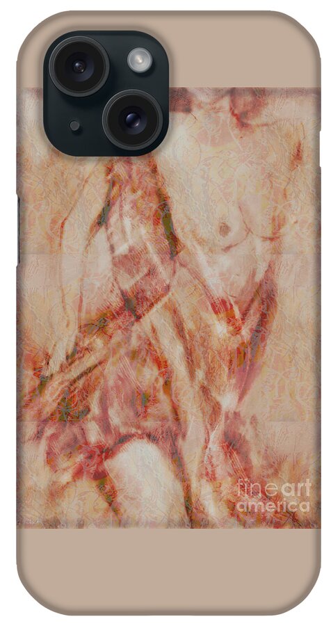 Nude iPhone Case featuring the digital art Long Scarf by Gabrielle Schertz