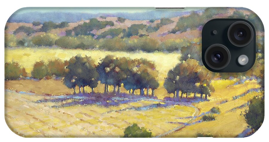 California iPhone Case featuring the painting Long Shadows at Los Olivos by Joyce Hicks