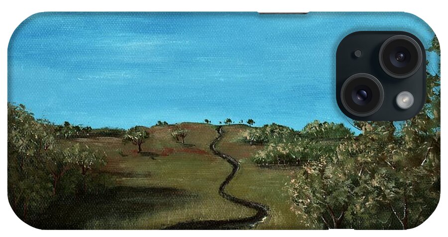 Malakhova iPhone Case featuring the painting Long Trail by Anastasiya Malakhova