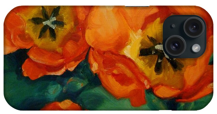 Tulip iPhone Case featuring the painting Looking Down by K M Pawelec
