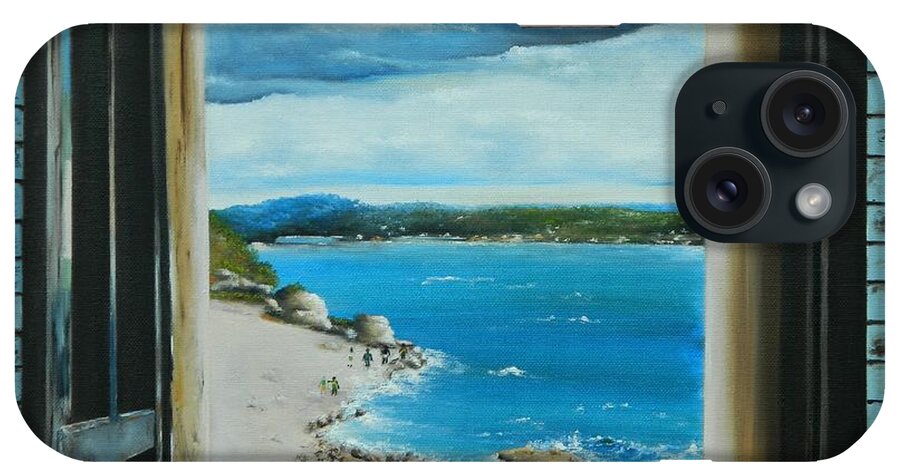 Ocean iPhone Case featuring the painting Looking out by Kenneth Harris