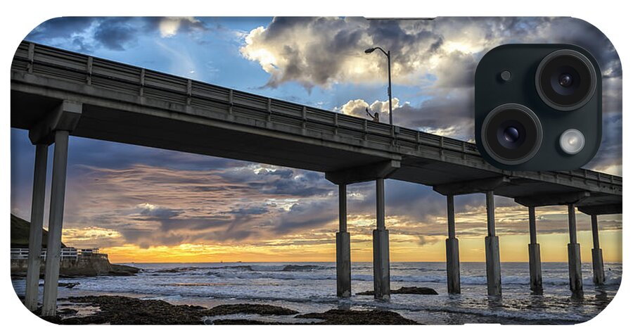 San Diego iPhone Case featuring the photograph Look Up Ocean Beach Pier by Joseph S Giacalone