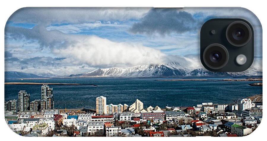 Reykjavik iPhone Case featuring the photograph Lookout Over Reykjavik by Kristia Adams