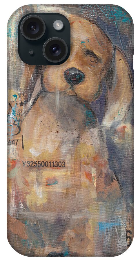 Dog iPhone Case featuring the painting Lost and Found by Robin Wiesneth