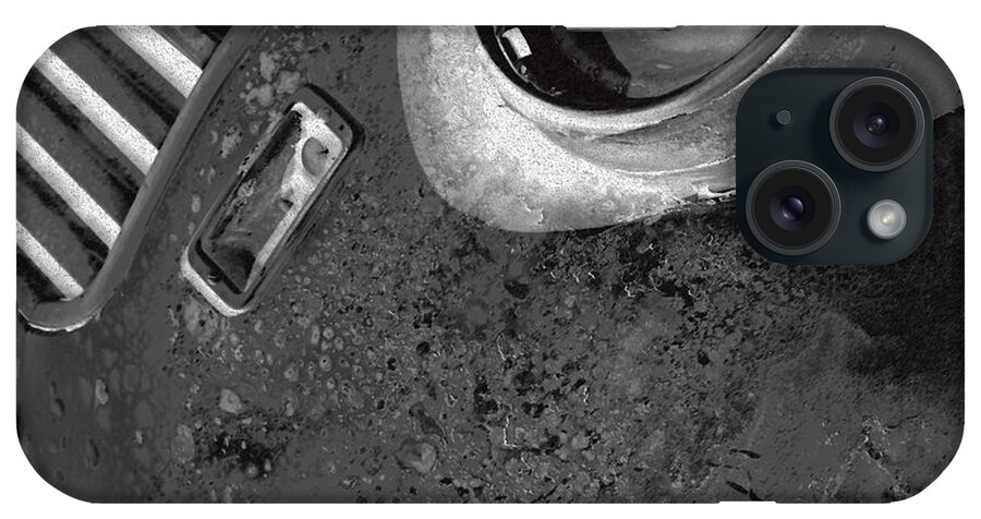 Headlight iPhone Case featuring the photograph Lost Headlight BW by Cathy Anderson
