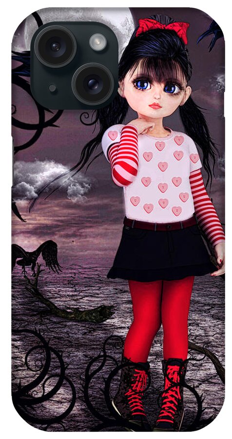 Girl iPhone Case featuring the digital art Lost little girl by Alicia Hollinger