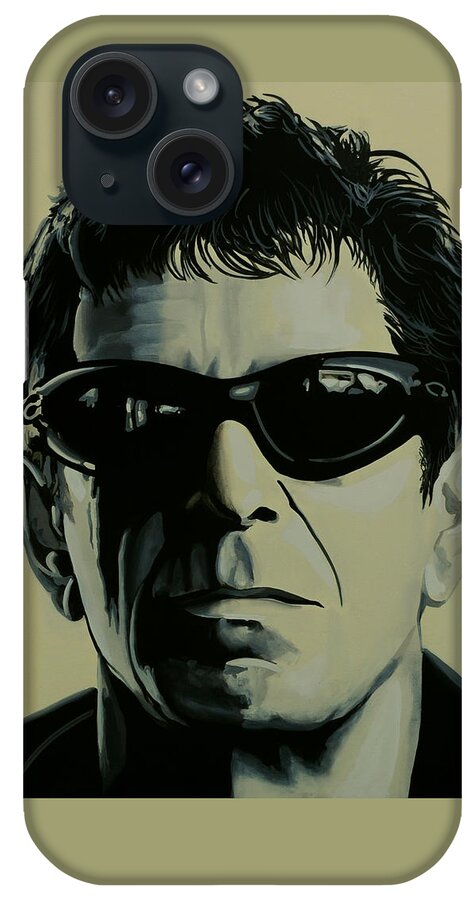 Lou Reed iPhone Case featuring the painting Lou Reed Painting by Paul Meijering