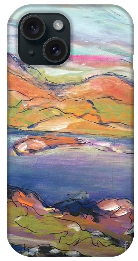 Loughrigg Fell iPhone Case featuring the painting Loughrigg Fell Lake District by Jacqui Hawk