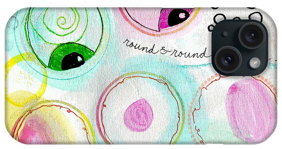 Watercolor iPhone Case featuring the mixed media Love a Clown by Ruth Dailey