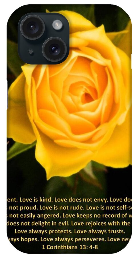 Scripture iPhone Case featuring the photograph Love Is... by Gallery Of Hope 