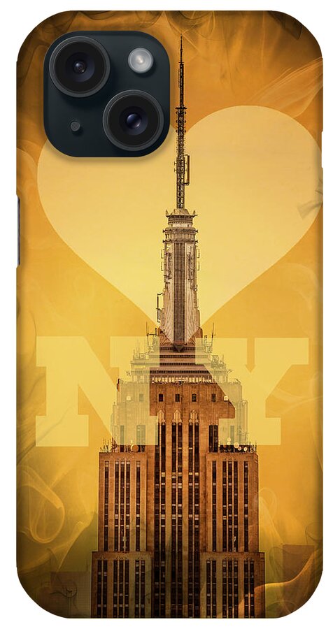 New York iPhone Case featuring the digital art Love New York by Az Jackson