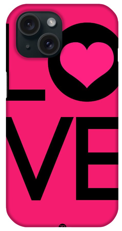 Love iPhone Case featuring the digital art Love Poster 5 by Naxart Studio