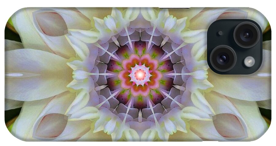 Mandalas iPhone Case featuring the digital art Love Star Flower Mandala by Diane Lynn Hix
