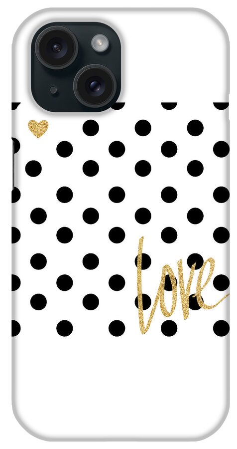 Love iPhone Case featuring the digital art Love With Dots by South Social Studio