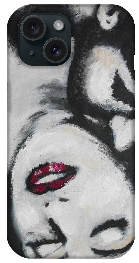 Original iPhone Case featuring the painting Lovers - Kiss3 by Carmen Tyrrell