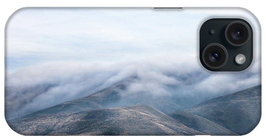 Landscape iPhone Case featuring the photograph Low Lying Foggy Clouds Roll Over by Debibishop