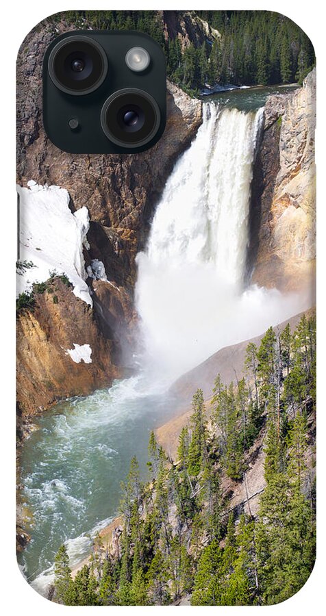 Lower iPhone Case featuring the photograph Lower Yellowstone Falls by Aaron Spong