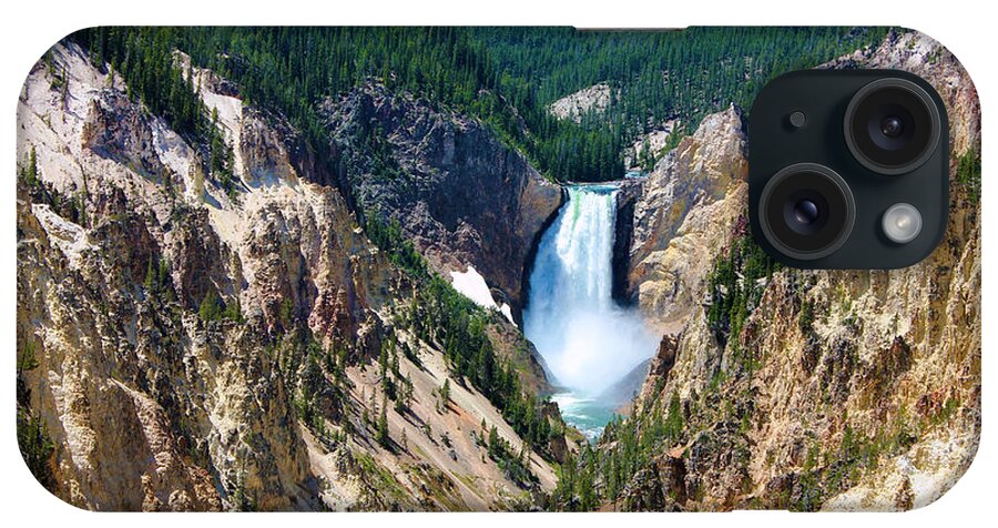 Yellowstone iPhone Case featuring the photograph Lower Yellowstone Falls by Josh Bryant