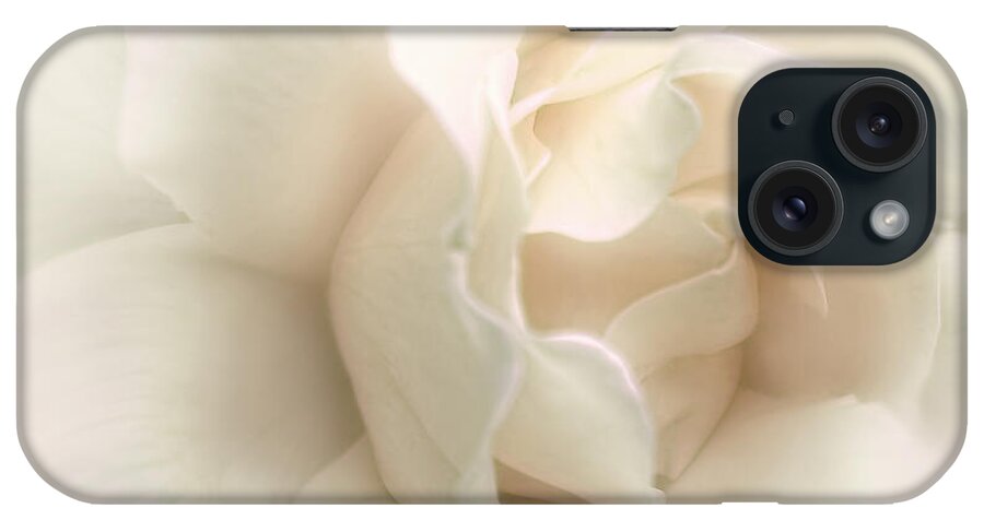 Rose iPhone Case featuring the photograph Luminous Ivory Rose Flower by Jennie Marie Schell
