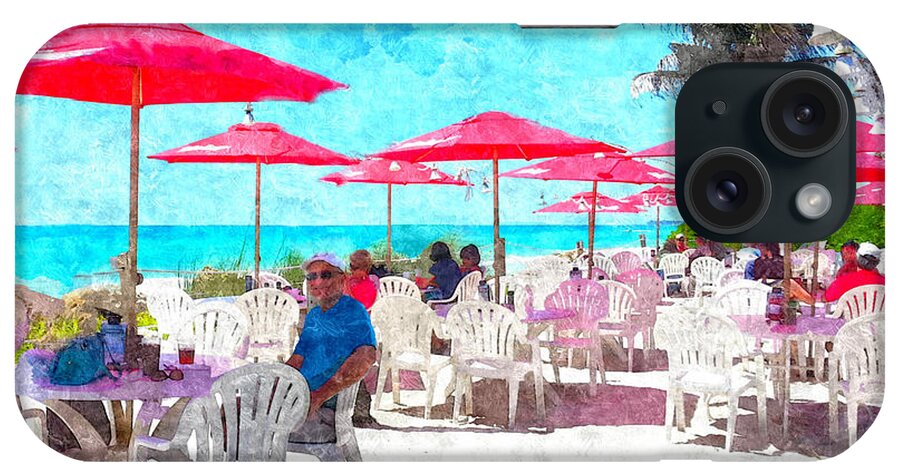susan Molnar iPhone Case featuring the photograph Lunch with Your Feet in the Sand by Susan Molnar