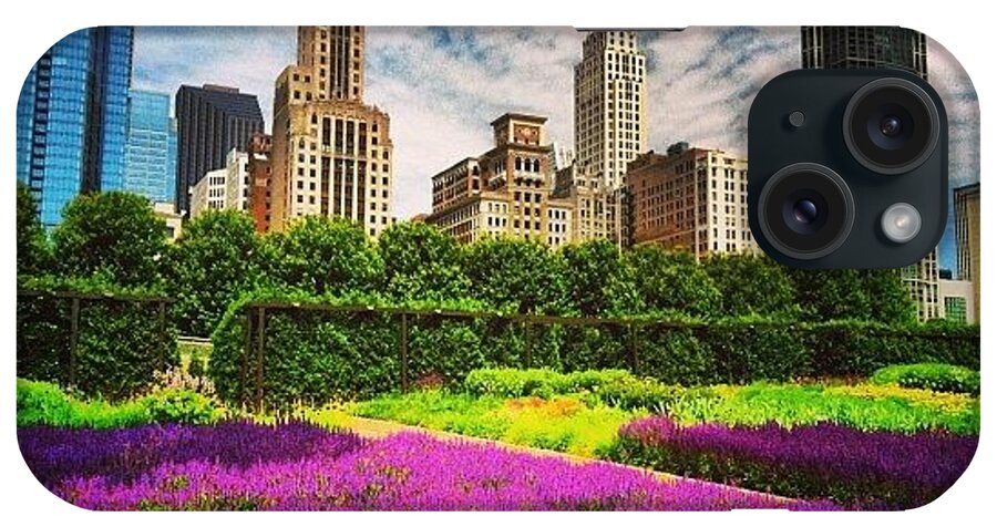 Chicago iPhone Case featuring the photograph #luriegardens Looking Good Before Work by Jennifer Gaida