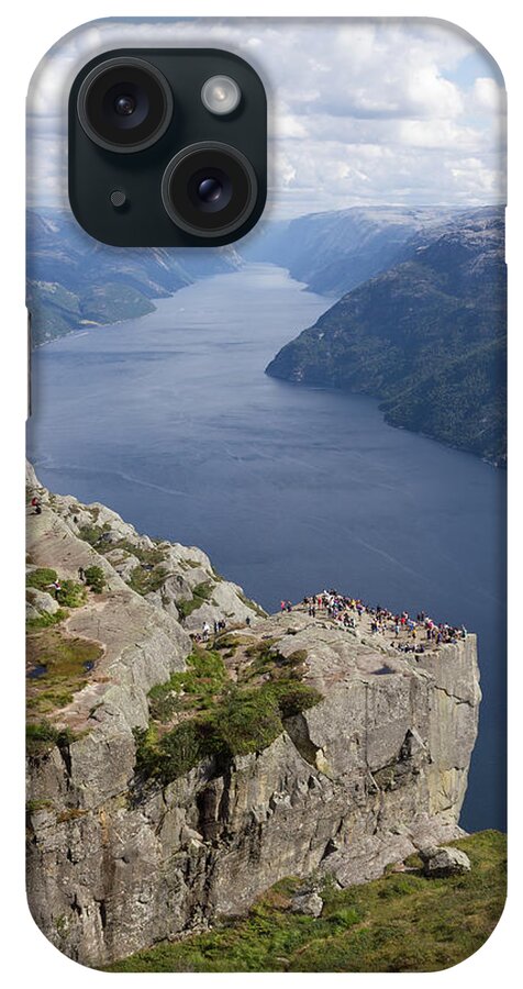 Lysefjorden iPhone Case featuring the photograph Lysefjord & Preikestolen Pulpit Rock by Maximilian Müller