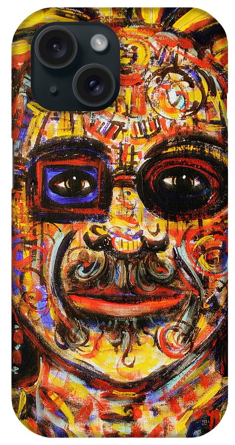 Face iPhone Case featuring the painting Macho by Natalie Holland