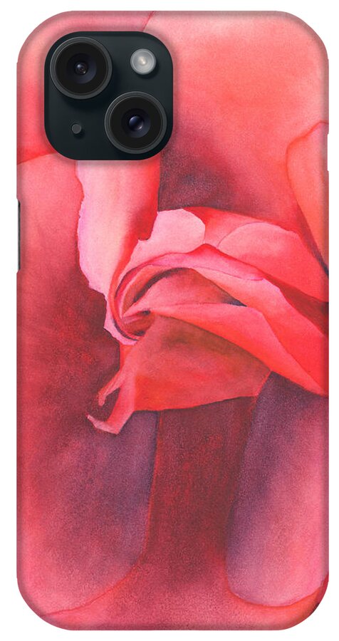 Rose iPhone Case featuring the painting Macro Rose by Ken Powers