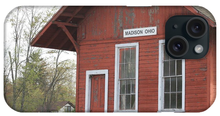 Depot iPhone Case featuring the photograph Madison Ohio Freight Station by Valerie Collins