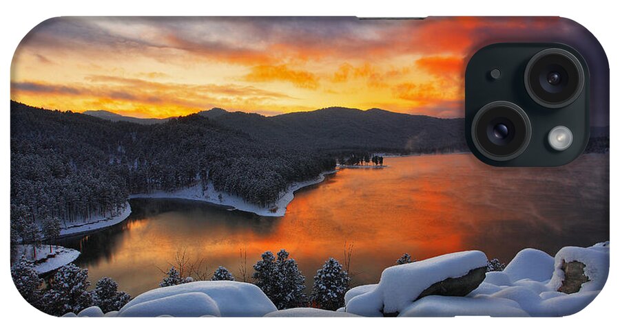 Aerial iPhone Case featuring the photograph Magic Sunset by Kadek Susanto