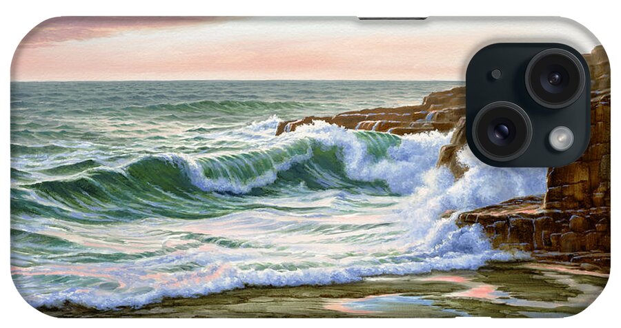 Surf iPhone Case featuring the painting Maine Coast Morning by Paul Krapf