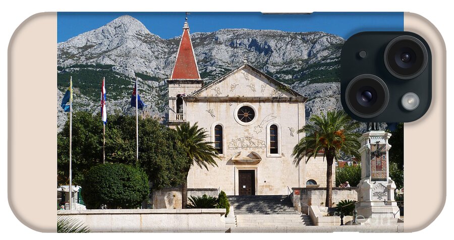 St Marks iPhone Case featuring the photograph Makarska - St Mark's Church and Biokovo mountain by Phil Banks