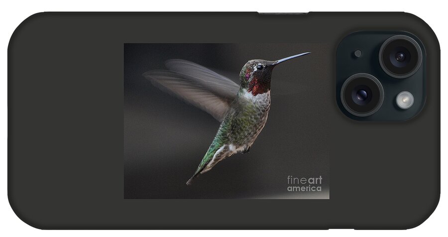 Hummingbird iPhone Case featuring the photograph Male Anna Hummingbird In Flight by Jay Milo