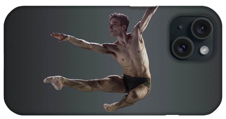 Ballet Dancer iPhone Case featuring the photograph Male Ballet Dancer Performing Italian by Nisian Hughes