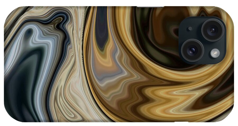 Abstracts iPhone Case featuring the mixed media Man vs Time by Elaine Malott